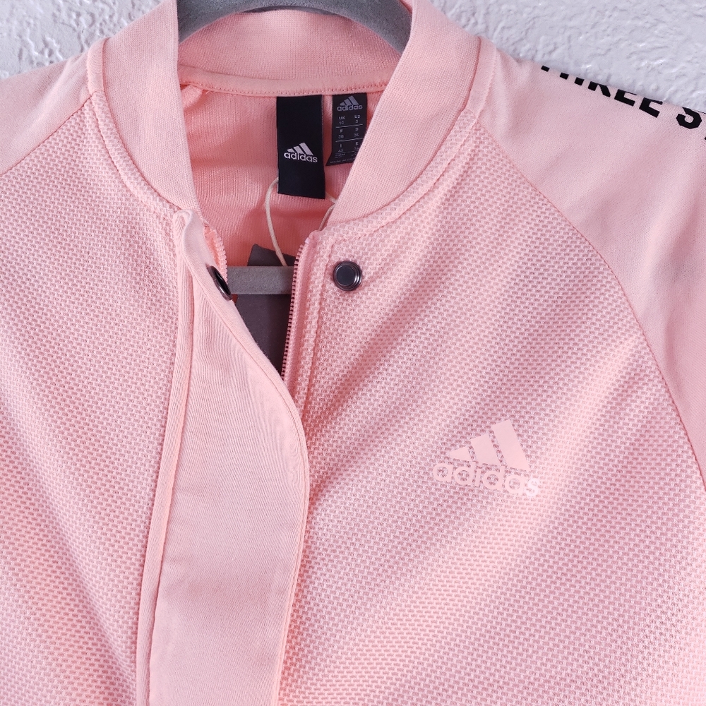 ADIDAS Bomber Jacket | Three Stripes Hazel Coral S - Picture 6 of 12